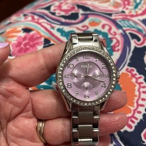 Women’s stainless steel Fossil watch